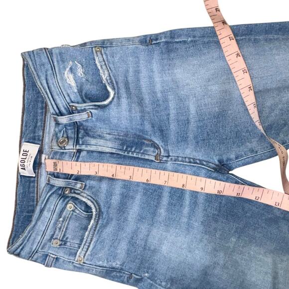 Agolde Light Wash Distressed Skinny Jeans Women’s 24 Casual Classic Beach Preppy - Picture 6 of 10
